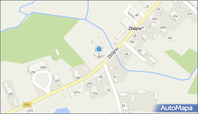 Zbójno, Zbójno, 161, mapa Zbójno