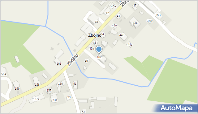 Zbójno, Zbójno, 162, mapa Zbójno