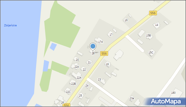 Zbójno, Zbójno, 18, mapa Zbójno