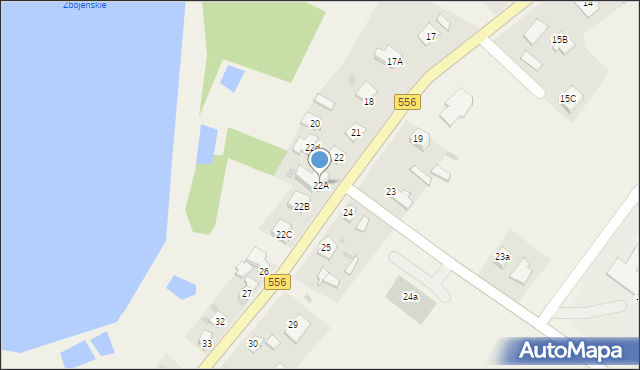 Zbójno, Zbójno, 22A, mapa Zbójno