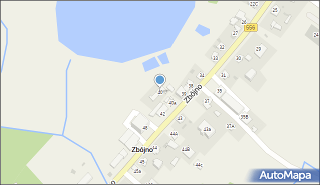 Zbójno, Zbójno, 40, mapa Zbójno