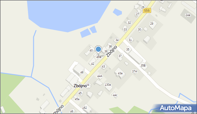 Zbójno, Zbójno, 40a, mapa Zbójno