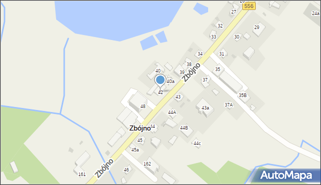 Zbójno, Zbójno, 42, mapa Zbójno