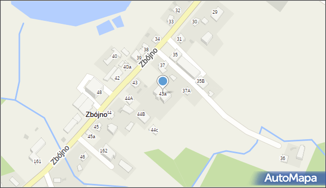 Zbójno, Zbójno, 43a, mapa Zbójno