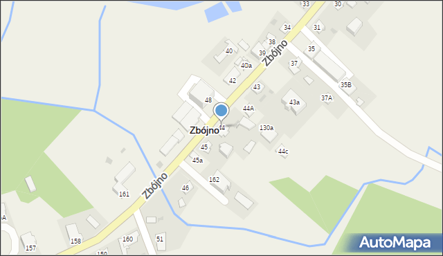 Zbójno, Zbójno, 44, mapa Zbójno