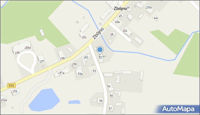 Zbójno, Zbójno, 51, mapa Zbójno