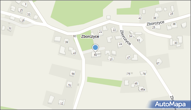 Zborczyce, Zborczyce, 62, mapa Zborczyce