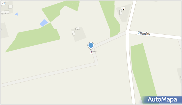 Zborów, Zborów, 1, mapa Zborów