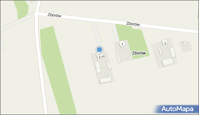 Zborów, Zborów, 4, mapa Zborów