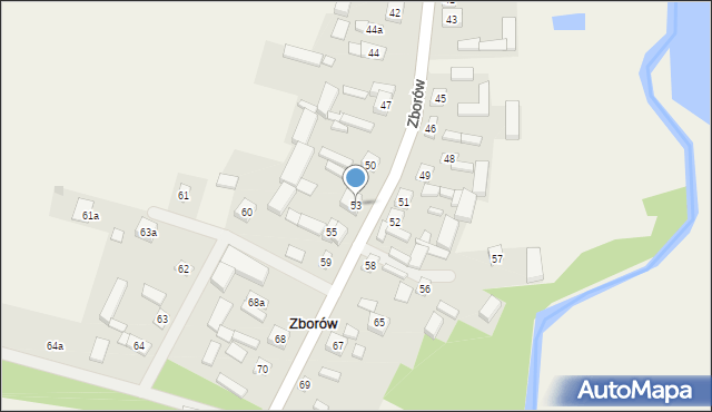 Zborów, Zborów, 53, mapa Zborów