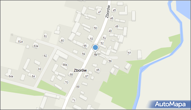 Zborów, Zborów, 58, mapa Zborów