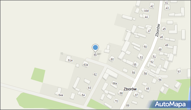 Zborów, Zborów, 61, mapa Zborów