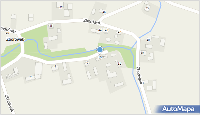 Zborówek, Zborówek, 10, mapa Zborówek