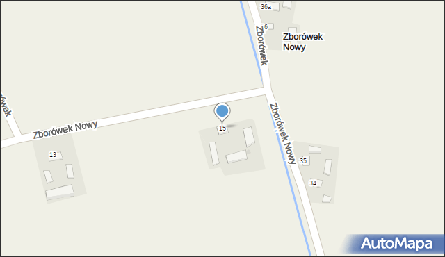 Zborówek, Zborówek, 15, mapa Zborówek