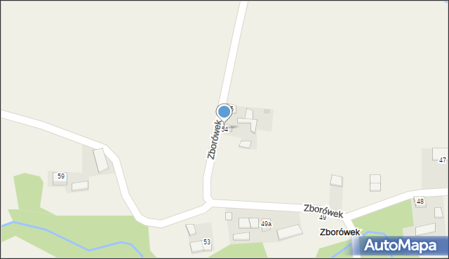 Zborówek, Zborówek, 54, mapa Zborówek