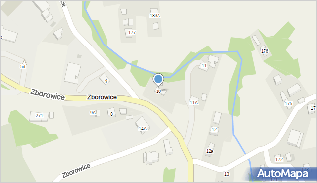 Zborowice, Zborowice, 10, mapa Zborowice