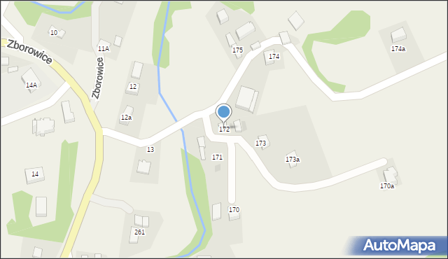 Zborowice, Zborowice, 172, mapa Zborowice