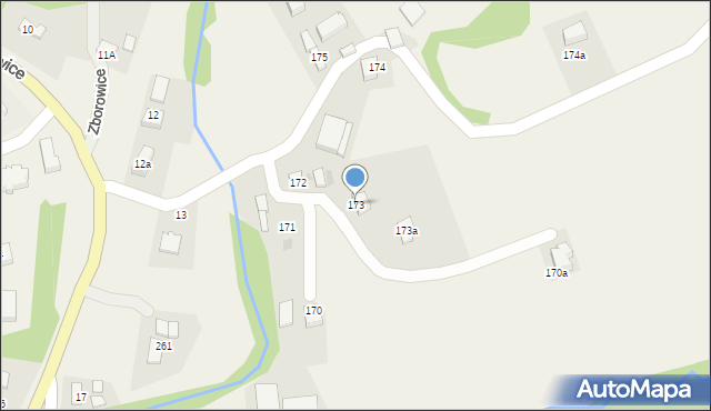 Zborowice, Zborowice, 173, mapa Zborowice