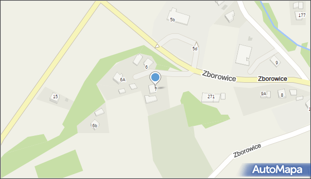 Zborowice, Zborowice, 7, mapa Zborowice