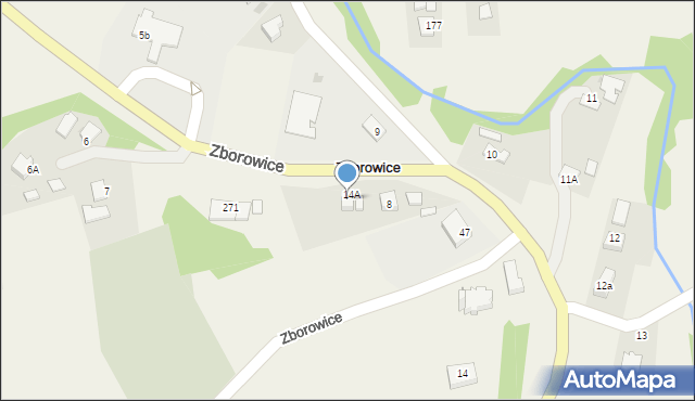 Zborowice, Zborowice, 9A, mapa Zborowice