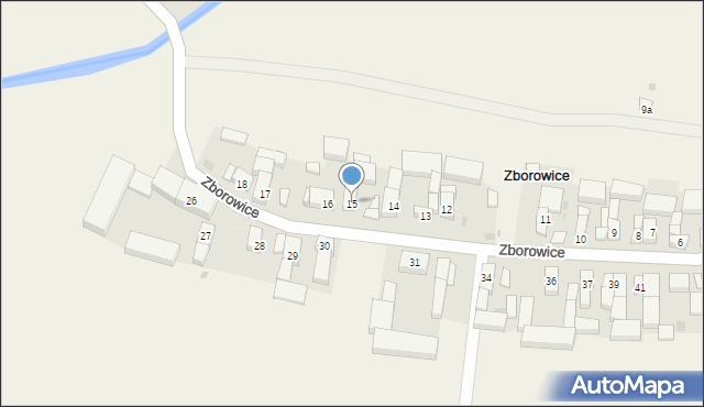 Zborowice, Zborowice, 15, mapa Zborowice