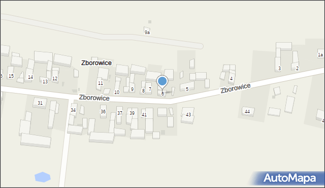 Zborowice, Zborowice, 6, mapa Zborowice