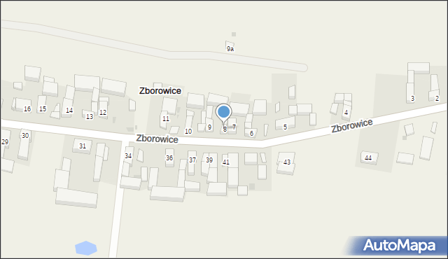 Zborowice, Zborowice, 8, mapa Zborowice