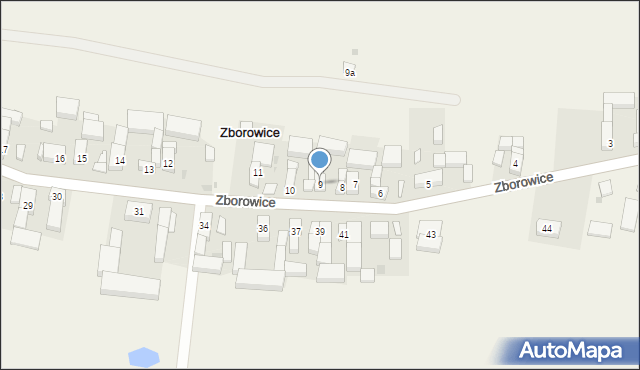 Zborowice, Zborowice, 9, mapa Zborowice