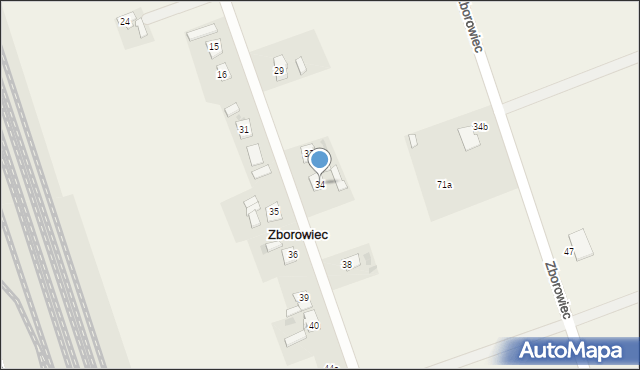 Zborowiec, Zborowiec, 34, mapa Zborowiec