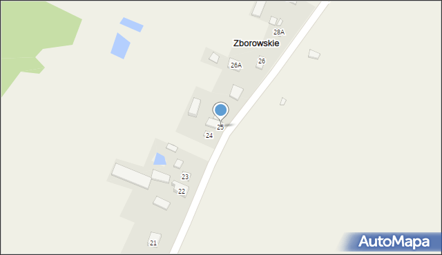 Zborowskie, Zborowskie, 25, mapa Zborowskie