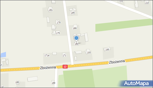 Zbożenna, Zbożenna, 191, mapa Zbożenna