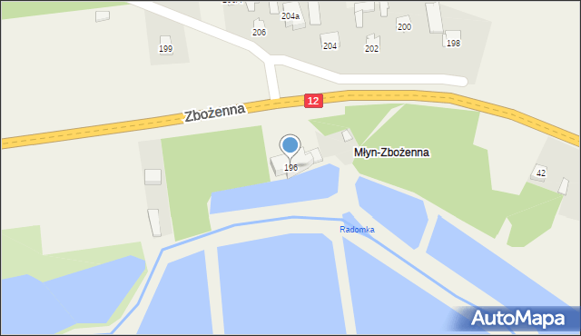 Zbożenna, Zbożenna, 196, mapa Zbożenna