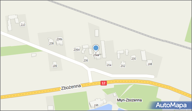 Zbożenna, Zbożenna, 204a, mapa Zbożenna