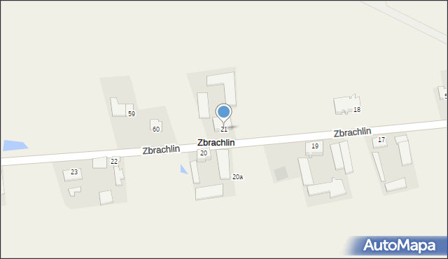 Zbrachlin, Zbrachlin, 21, mapa Zbrachlin