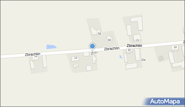 Zbrachlin, Zbrachlin, 22, mapa Zbrachlin