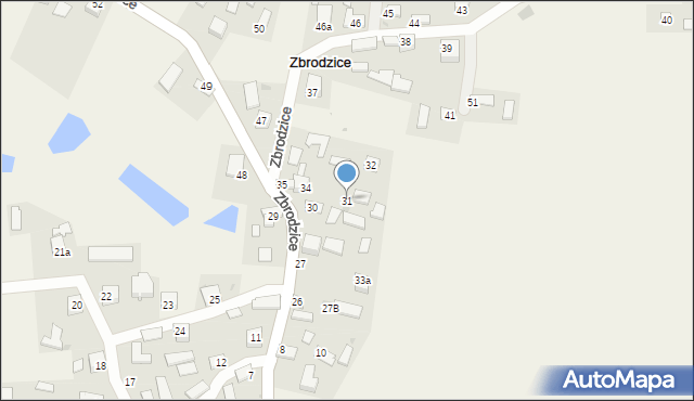 Zbrodzice, Zbrodzice, 31, mapa Zbrodzice