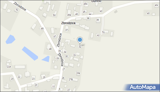 Zbrodzice, Zbrodzice, 36, mapa Zbrodzice