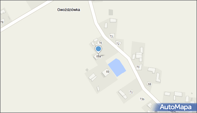 Zbrodzice, Zbrodzice, 69a, mapa Zbrodzice