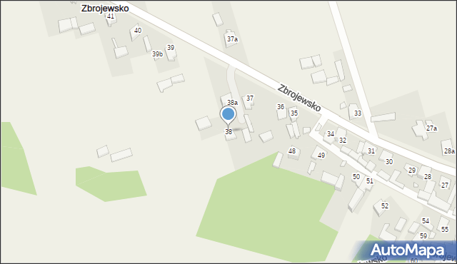 Zbrojewsko, Zbrojewsko, 38, mapa Zbrojewsko