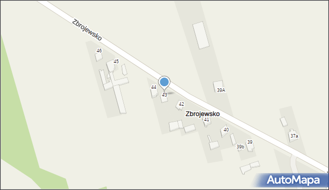 Zbrojewsko, Zbrojewsko, 43, mapa Zbrojewsko