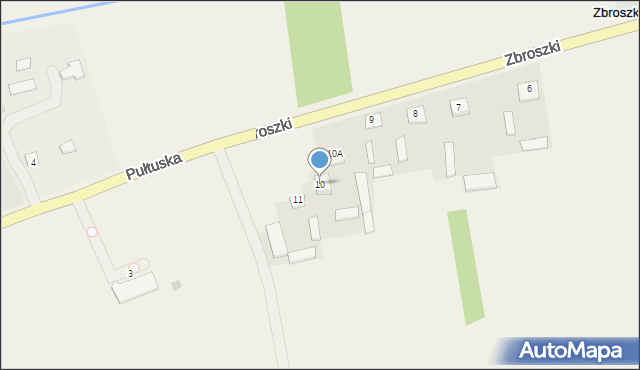 Zbroszki, Zbroszki, 10, mapa Zbroszki