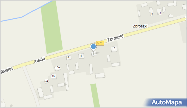 Zbroszki, Zbroszki, 7, mapa Zbroszki