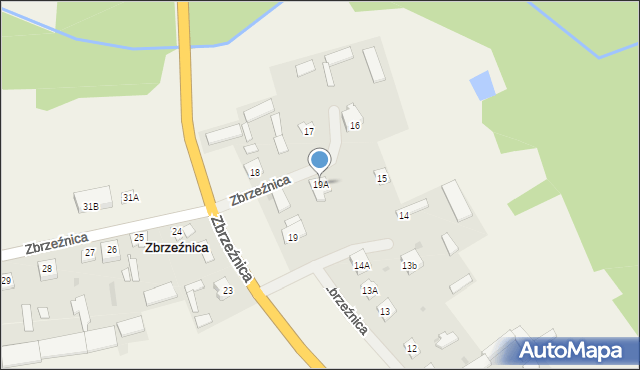 Zbrzeźnica, Zbrzeźnica, 19A, mapa Zbrzeźnica