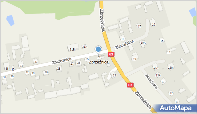 Zbrzeźnica, Zbrzeźnica, 24, mapa Zbrzeźnica