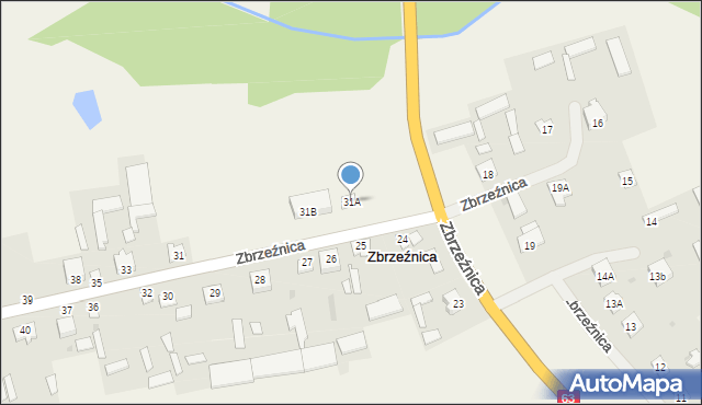 Zbrzeźnica, Zbrzeźnica, 31A, mapa Zbrzeźnica