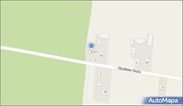 Zbulitów Duży, Zbulitów Duży, 1, mapa Zbulitów Duży