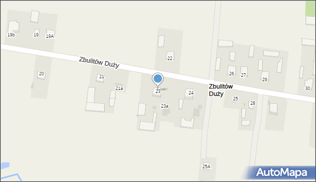 Zbulitów Duży, Zbulitów Duży, 23, mapa Zbulitów Duży