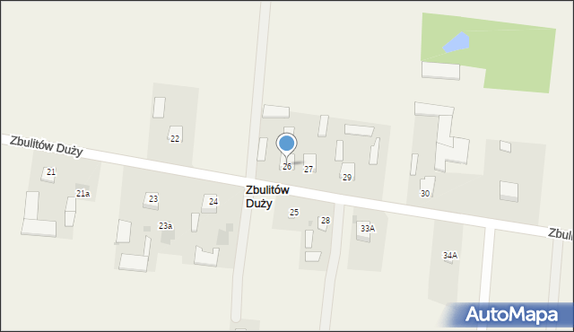 Zbulitów Duży, Zbulitów Duży, 26, mapa Zbulitów Duży