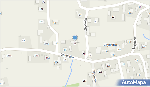 Zbydniów, Zbydniów, 18, mapa Zbydniów