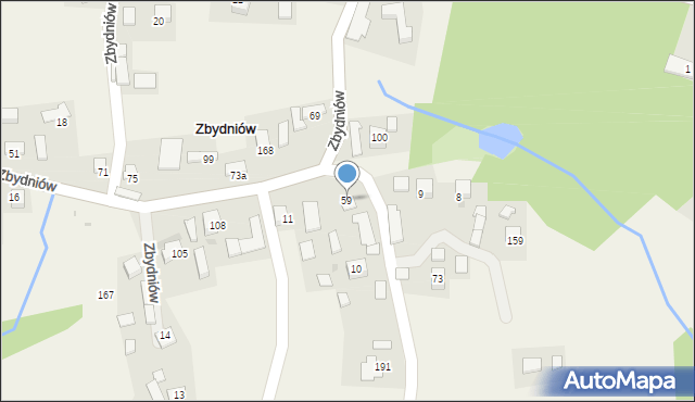 Zbydniów, Zbydniów, 59, mapa Zbydniów